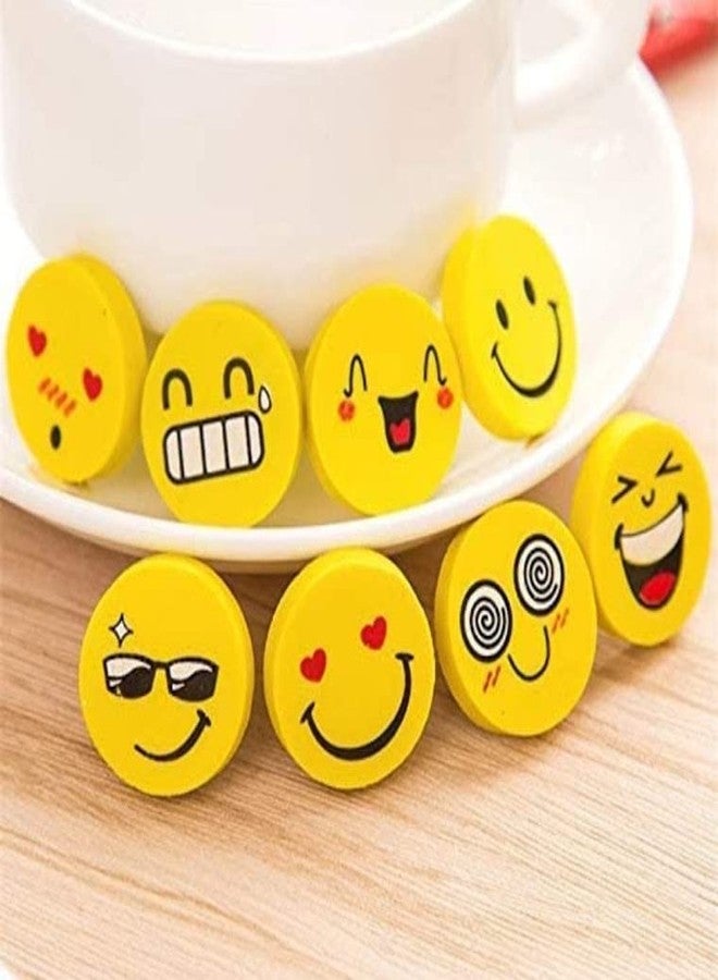 Tera13 TERA 13 (100 Pcs) Erasers Set for Girls Emo-ji Shape Eraser for Kids Return Gifts Stylish Eraser Rubber for School Stationary Items - Image 3